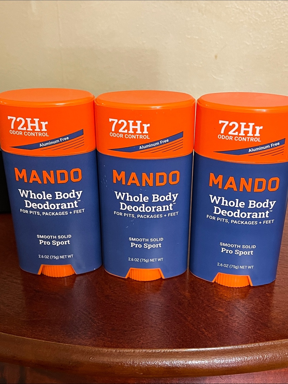 Mando whole body deodorant smooth solid pro sport lot of 3